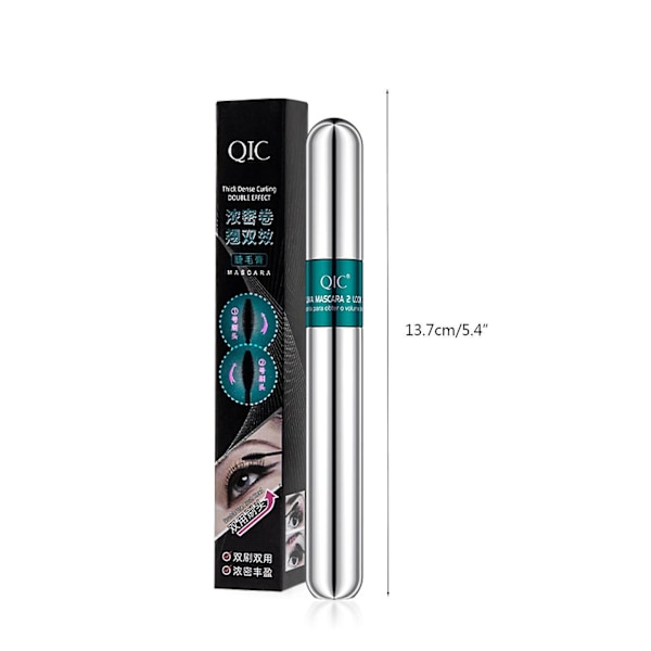 2 in 1 Vibely Mascara 5x Pidempi Vedenkestävä Kosmetiikka Luonnolliseen Pituuden ja Paksuuden Lisäämiseen Ei Ryhmittelyä 4D Silkki-Kuitu Mascara