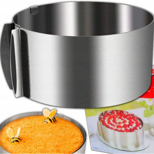 Justerbar bageform til kager, 15-30 cm