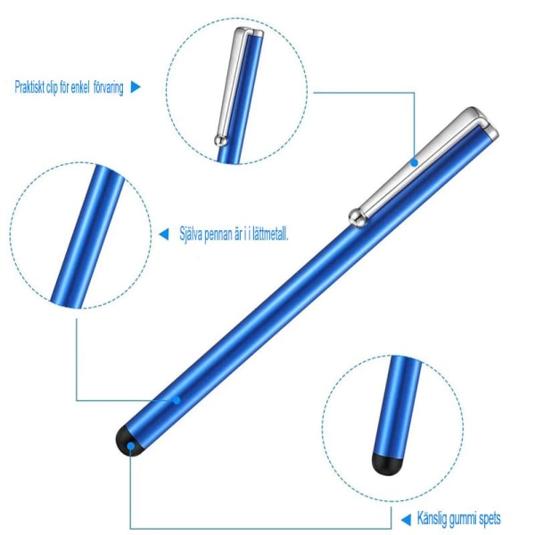 10x kynä / kosketuskynä / kynä mobiililaitteille ja tableteille Multicolor