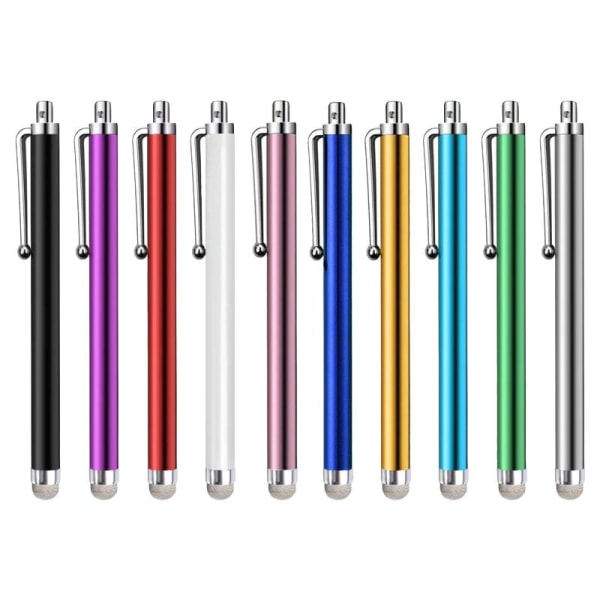 10x Högkänslig stylus / touchpenna / pekpenna mobil & surfplatta multifärg