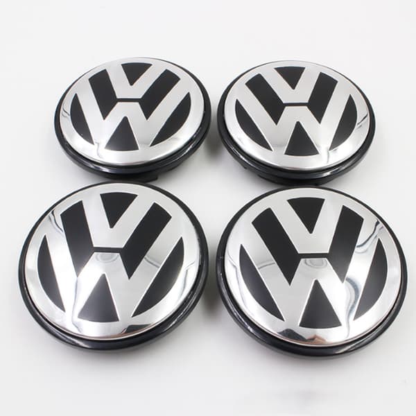 4 st 56mm navkapslar för Volkswagen, däckdekorationslogotyp