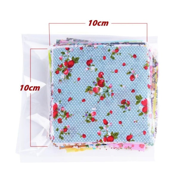 Patchworktyg 10x10cm färgglad bomullsset tygpaket 60 stycken