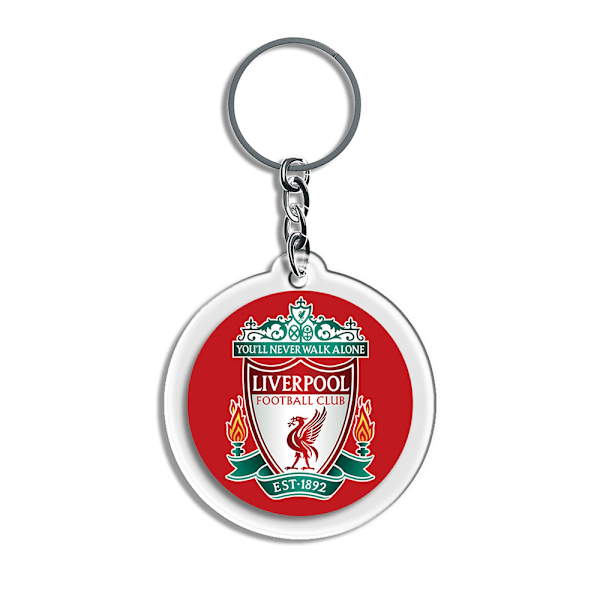 (Liverpool) Nyckelring med fotbollsklubbslogga, Akryl Rund Nyckelringspendant