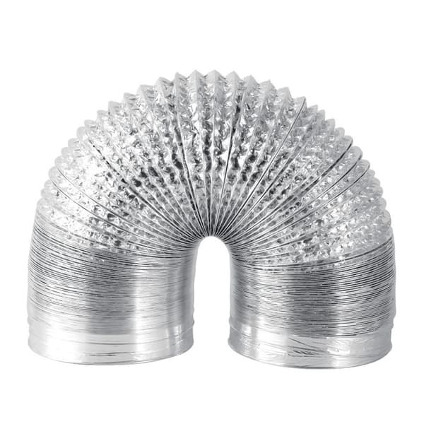 Luftutsugsslang - Ø 100 mm - 3m - Flexibelt aluminiumventilationsrör luftutsugningsrör - Flexibel luftslang - Luftventilation