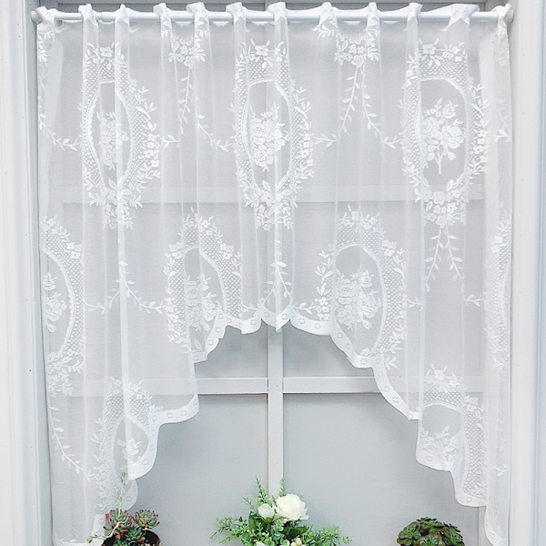 100*180 cm panelgardin vit kort gardin