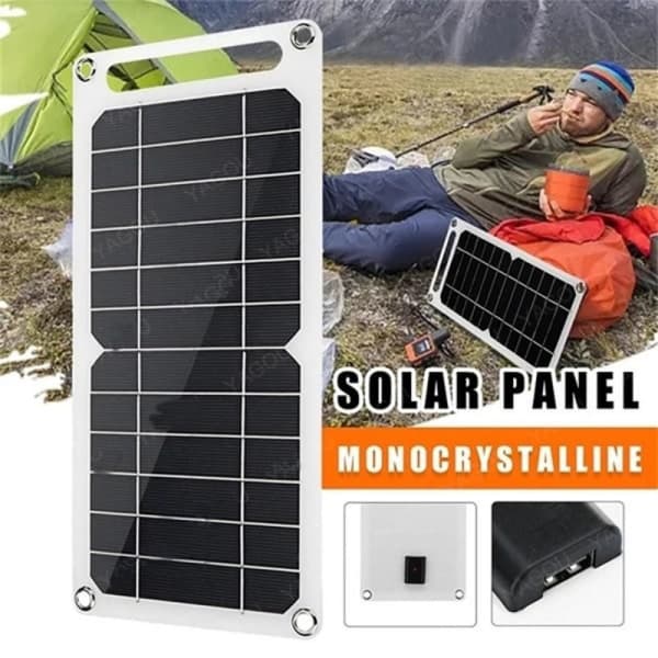 1 st 6V Högeffekts USB Solpanel Utomhus Vattentät