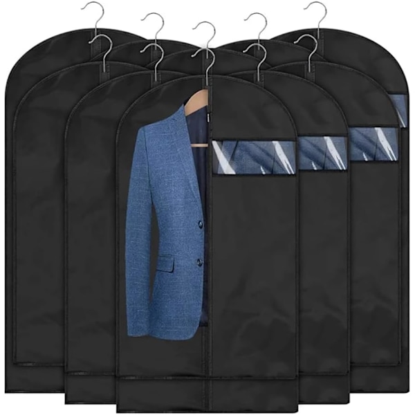 Plaggsäck - Plaggsäckar med dragkedja - 10-pack - (60cm*100CM*5/60CM*120CM*5) - för kostym, kappa, kläder, skydd mot damm,