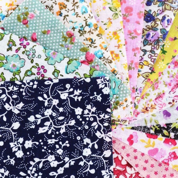 Patchworktyg 10x10cm färgglad bomullsset tygpaket 60 stycken