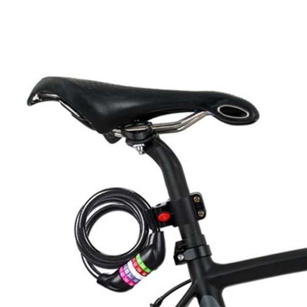 Svart cykel lås kabel lås kombinationslås