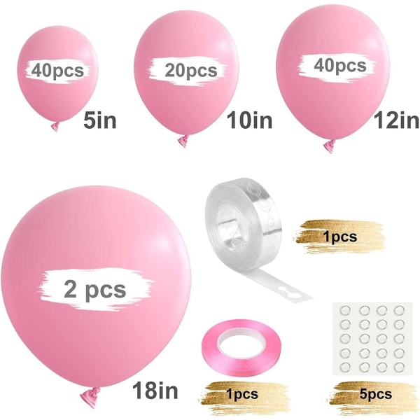 Rosa ballonger 102 st ballonger