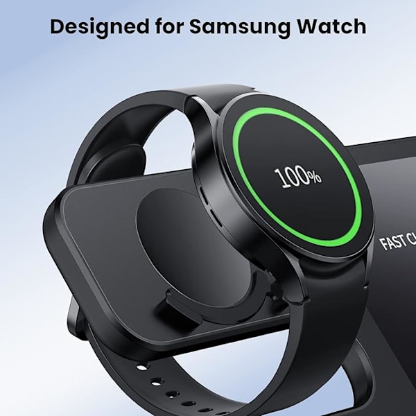 Trådlös laddare 18W 3-i-1 induktiv laddningsstation för Galaxy Watch 5 Pro/5/4/3/Active 2/1 Samsung Buds/2/Pro/Live trådlös laddning