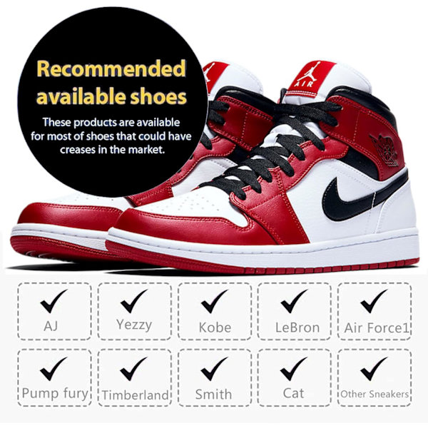 4 par - Sneaker Crease Protector – Anti Crease – Crease Protector - Sneaker shield - Sneaker protector - för Jordan 1 & Air Forc