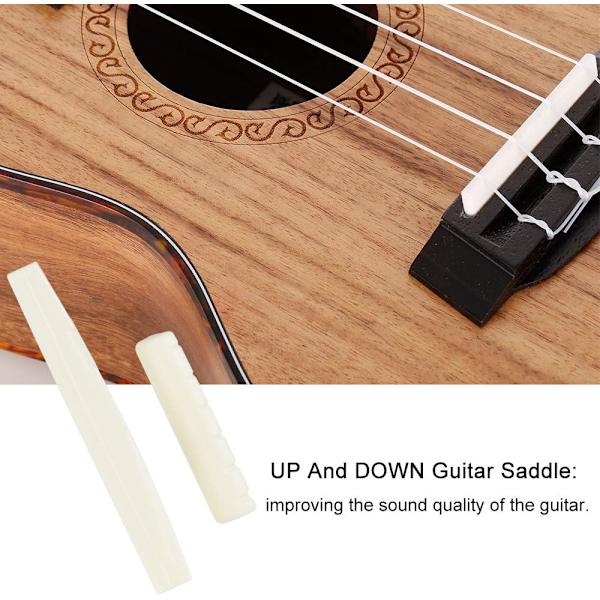Gitarrstallpinnar - Gitarrddelar - Akustisk gitarr - Stallsadel och sadel i ben - Primärfärg Vintage Style Gitarraccessoar