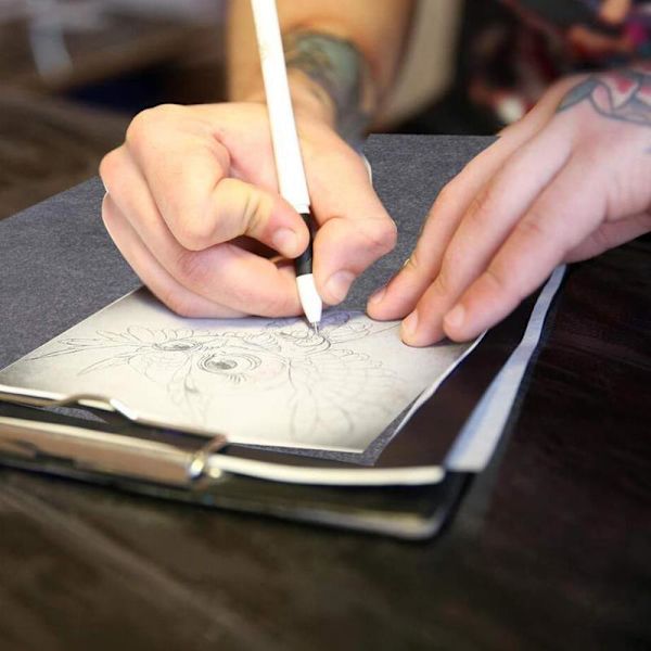 Svart kolpapper - A4-format - 300 ark - Spårpapper för hobby och ritning - Professionellt kolpapper - Spårpapper - Tr
