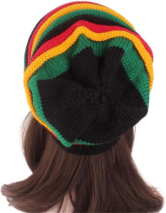 Mössa vintermössa - klassisk stickad mössa - Rasta mössa - Stickad mössa - Mössa - Vintermössa - Jamaicansk rastamössa - Regge - Hårtillbehör