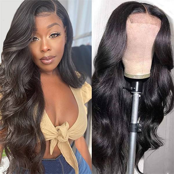 Lace Front Peruk Mänskligt Hår Förblekt Knytknut Rem Baby Hår Limfri Brun