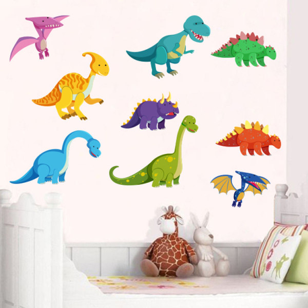 Väggklistermärken för dinosaurier Barnväggklistermärke Baby Room Nursery Wall D