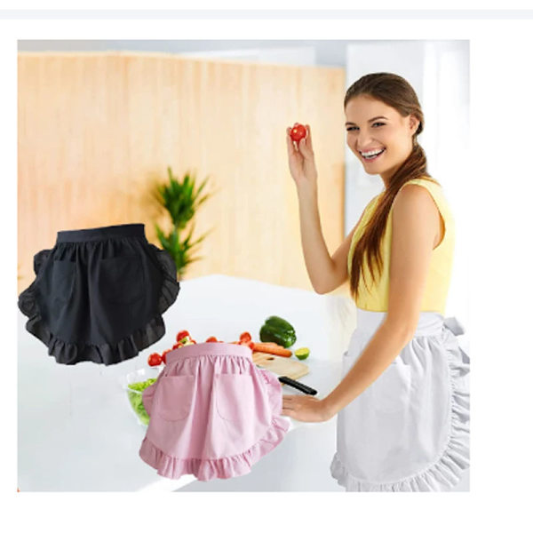 Rosa Modeköksförkläde Halvförkläde Rosa