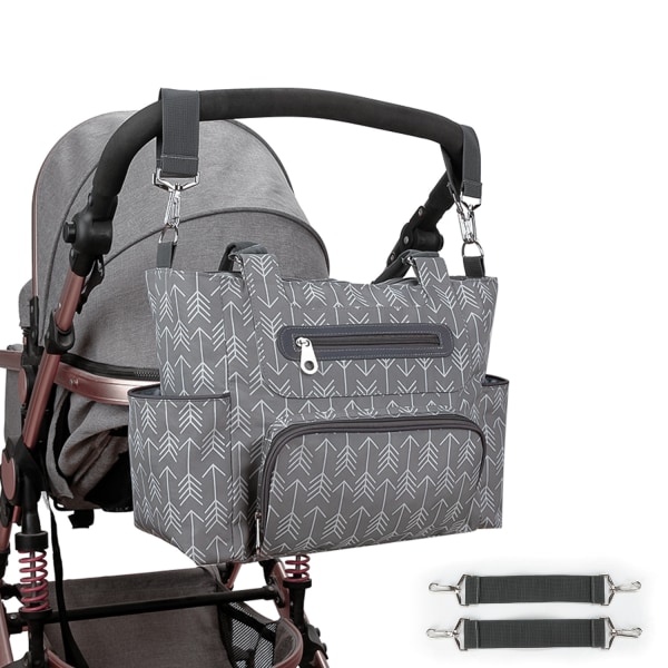 grå mammaväska handväska