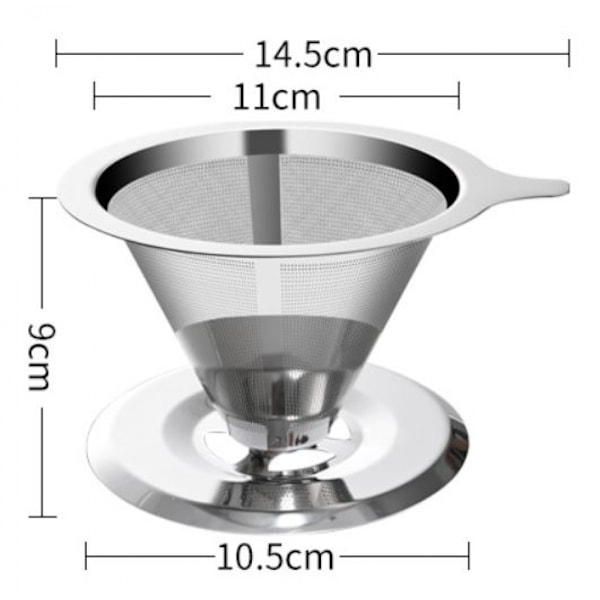 (M)Återanvändbart kaffefilter, permanent kaffefilter i rostfritt stål