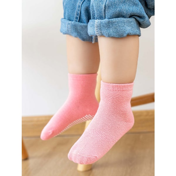 (XL) 6 par - Baby Non-Slip Socks - Starka halkfria strumpor - Halkfria strumpor - Baby och småbarn Anti-Slip Ankle Socks - Hälsosamma - (0