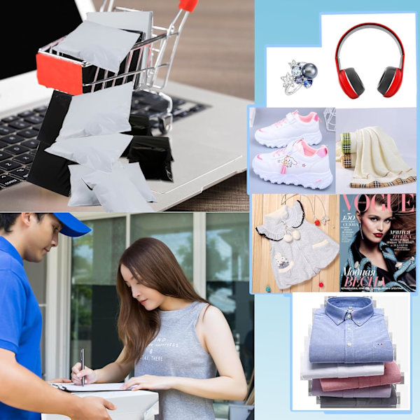 100 st - Försändelsepåsar webbutik kläder - Försändelsepåsar för kläder - 250 x 350 mm - Extra starka - Självhäftande - Vattentäta
