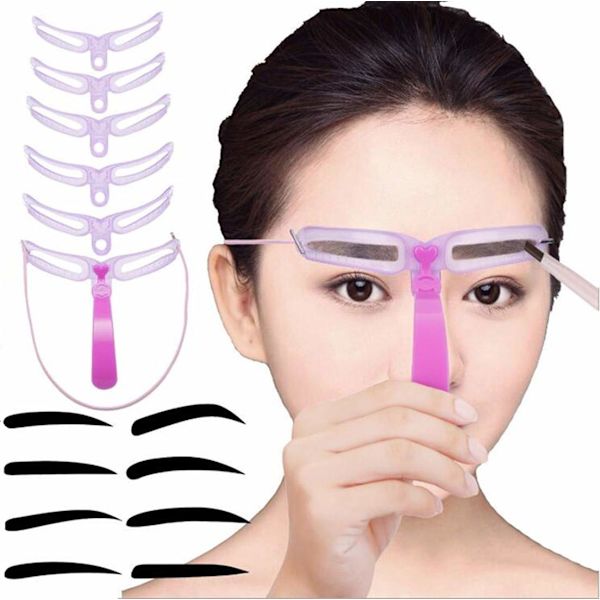 8 Set Eyebrow Shaping Stencils Eyebrow Stencil Kit