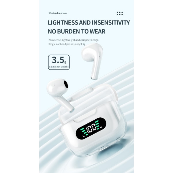 Trådlösa hörlurar Bluetooth 5.1 hörlurar Lättviktshörlurar
