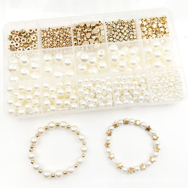 720 imitationspärlor set för DIY armband