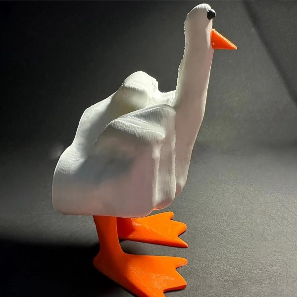 Rolig långfinger-andstaty - "Duck You"-skulptur, lekfull R