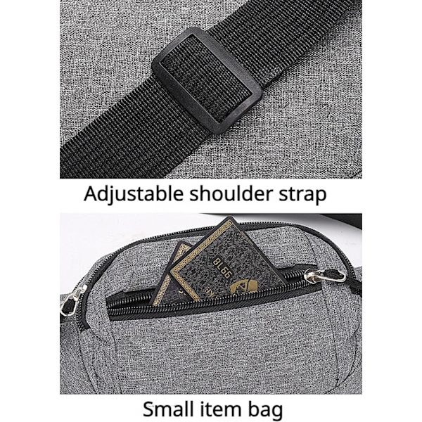 (Blå) Bältesväska - Telefonväska Crossbody - Superlätt - 100g - Bältesväskor - Midjeväska för Resor - På Språng - Påse Väska - för Resor