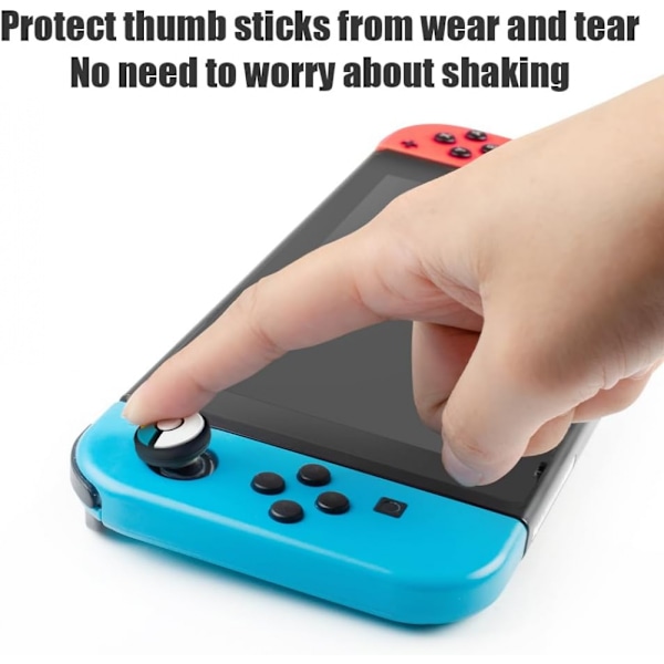 Mjuk Silikon Joystick-skydd för Nintendo Switch/OLED/Switch Lite (Ny Pokéboll), Analoga Stick-grepp Knappskydd för Switch