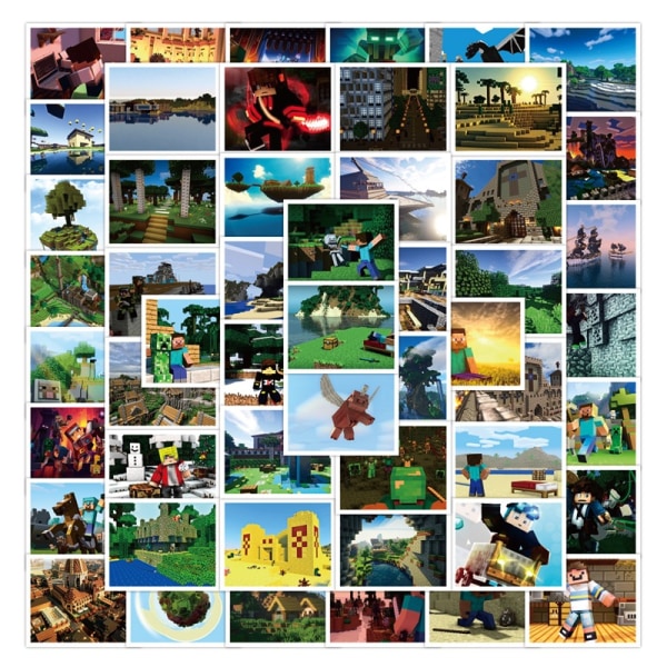100 delar Minecraft Stickers Decals Set för barn Vuxna Waterpro