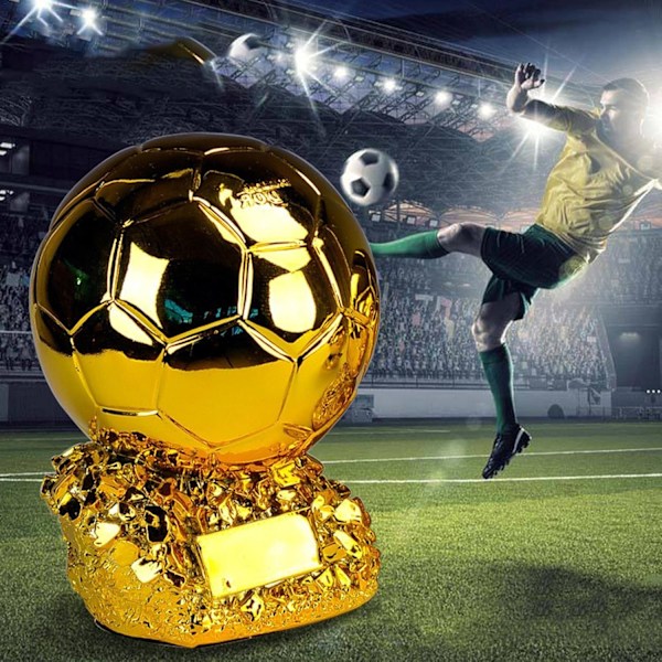Fotbollstrofé - 21CM Kreativ Hembolltrofé Europeisk Förgylld Harts Trofé