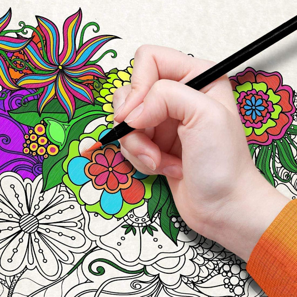 Färgpennor, 24 Färgpennor för Barn, Perfekt för Vuxna Färgläggning, Mandala, Skolmaterial, Levande Färg, Förspetsade