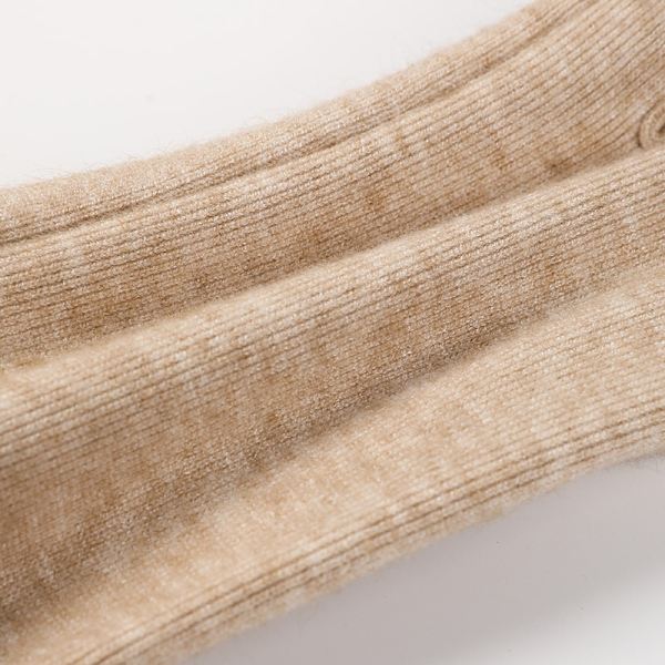 Beige termiska handskar, andningsbara cykelhandskar, stickade handskar
