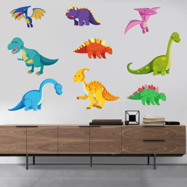 Väggklistermärken för dinosaurier Barnväggklistermärke Baby Room Nursery Wall D