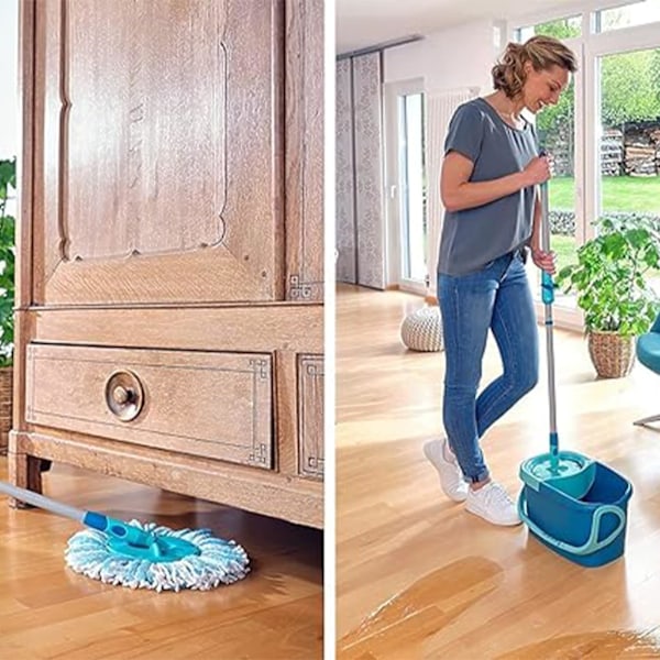 (Vit) 3 st dukar lämpliga för Leifheit Clean Twist Disc Mop - Påfyllning - Ersättningshuvud - Mopppåfyllning - Påfyllningsmopp lämplig