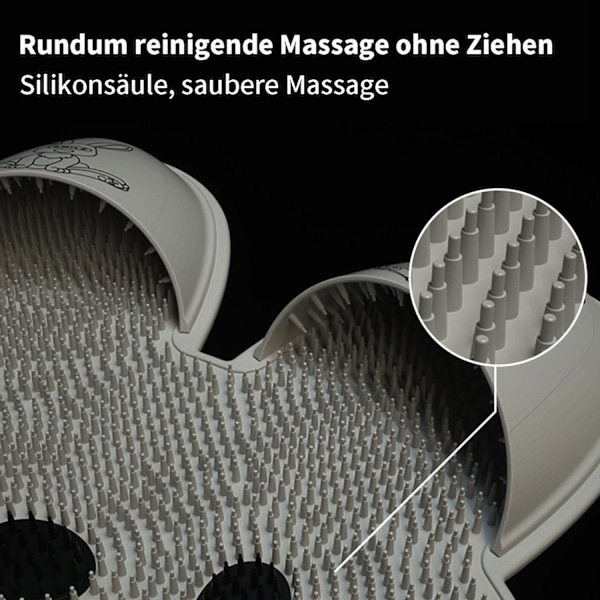Grå multifunktionell silikonmassagematta, lugnande