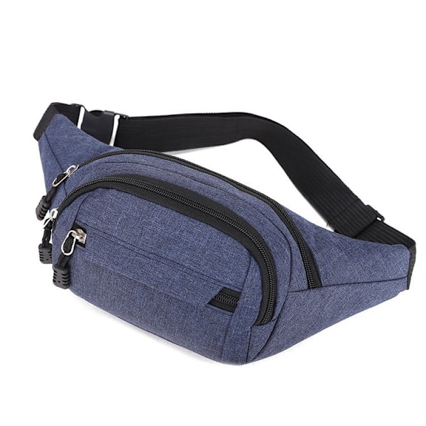 (Blå) Bältesväska - Telefonväska Crossbody - Superlätt - 100g - Bältesväskor - Midjeväska för Resor - På Språng - Påse Väska - för Resor