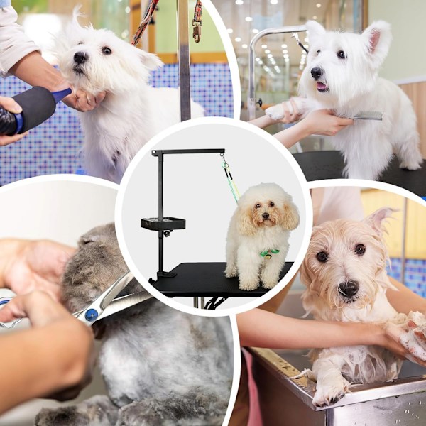 Roterbar Hundtrimningsorganisatör för Tillbehör till Hundtrimningsbord, Bärbar Hållare för Hundtrimningsverktyg
