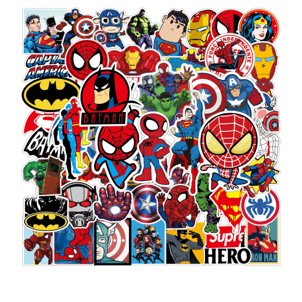50 Superman Stickers Tecknad film för barn