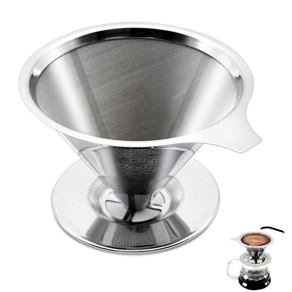 (S)Återanvändbart kaffefilter, permanent kaffefilter i rostfritt stål
