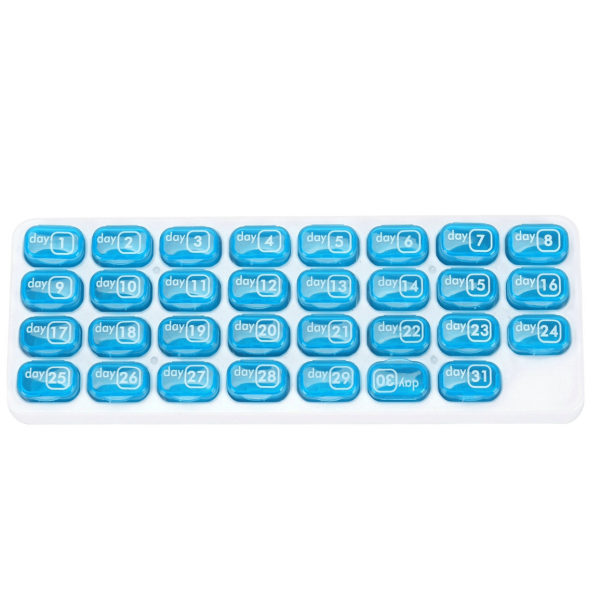 Pill Box 31 Days, Portable Medicine Pill Box med lock, Månatlig Tr