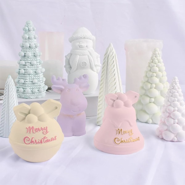 1 stycke (jultomte) 3D silikonljusform - jul c