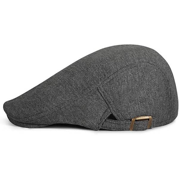 Grå Justerbar Flat Top Retro Basker Artistisk Casual Hatt