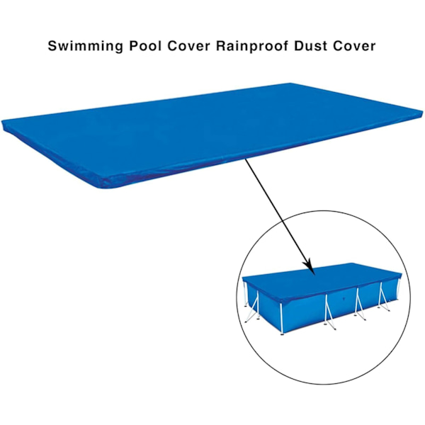 Poolskydd - poolskydd - solskydd - för ovanmarkspool - pool- och badtunneförvaring - 260*170cm