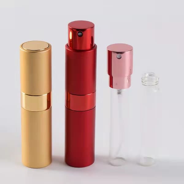 Påfyllningsbara parfymflaskor set - 7 delar - Mini parfymflaska - Parfymförstövare set - 10 ML - Förstövarflaskor tomma - Reseb