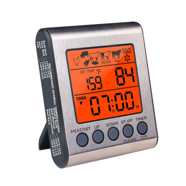 Ugnstermometer Digital kökstermometer med 2 temperaturer P