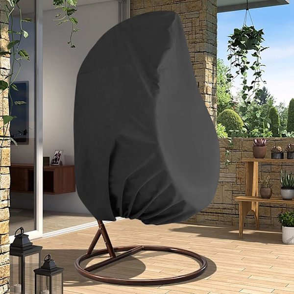 (Silvery) Skyddande överdrag för hängstol - 230x200cm - Vattenavvisande - Universell modell - Överdrag för äggstol - för trädgårdsbas
